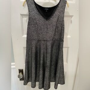 Torrid Black and Silver Skater Dress, Size large